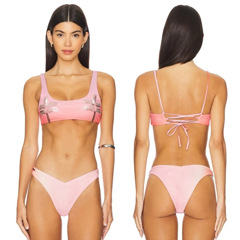 MAAJI x Revolve Beaded Set - Gwen Mesh Bikini Top & Sunglow Ombre Cheeky Bottom - Picture 10 of 17